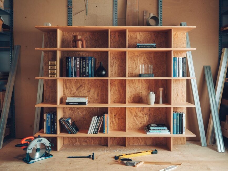 Klejenie elementów regału z płyty OSB